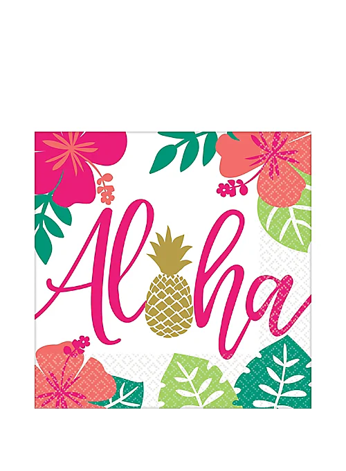 Modern ceramic dessert plates-You Had Me At Aloha Lunch Napkins | 16ct