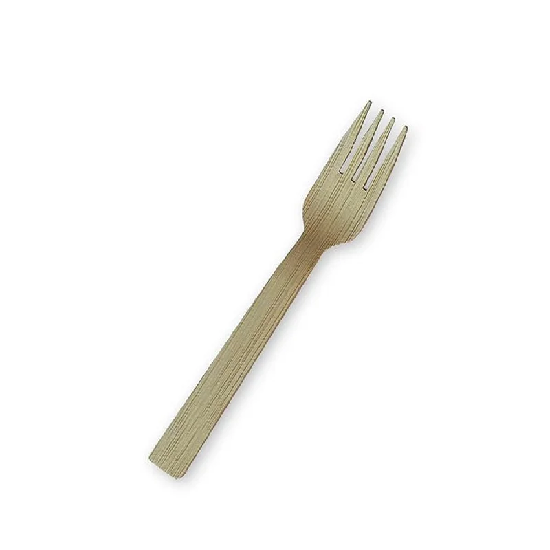 Heavy-duty plastic knives-17cm Premium Bamboo Cutlery Fork