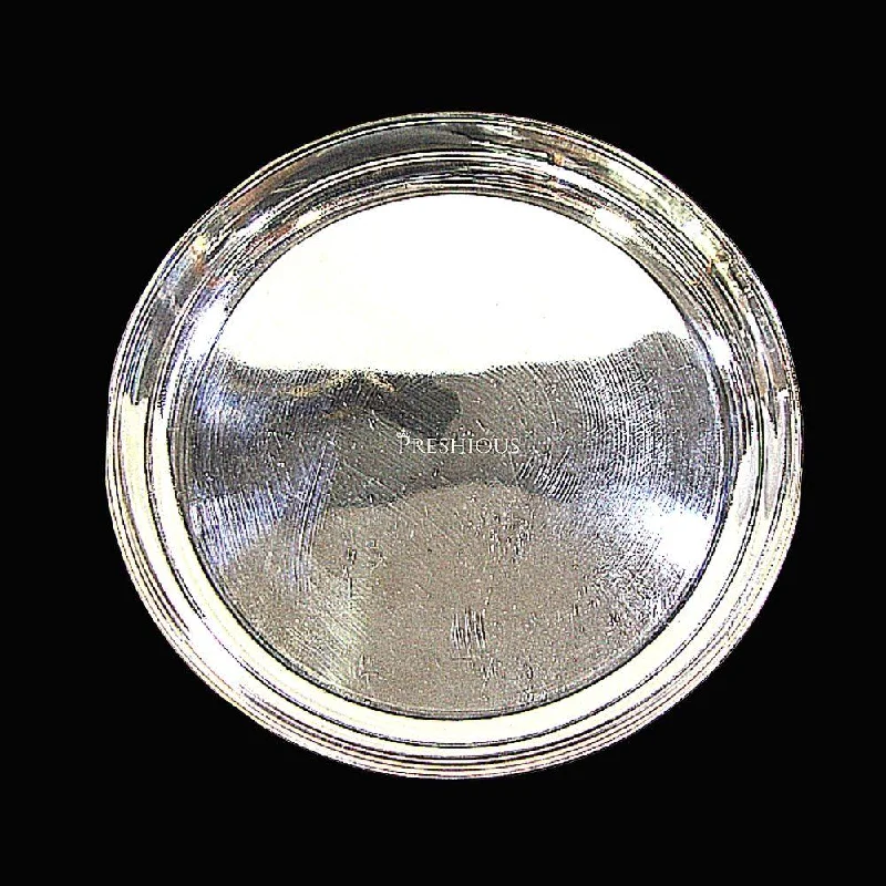 Festive Thanksgiving tableware-925 Sterling Silver Bangalore Thali Plate - 700 grams