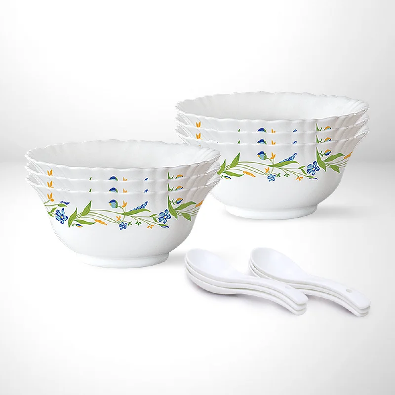 Stackable melamine dessert bowls-Larah by Borosil Cripper Soup Bowl Set