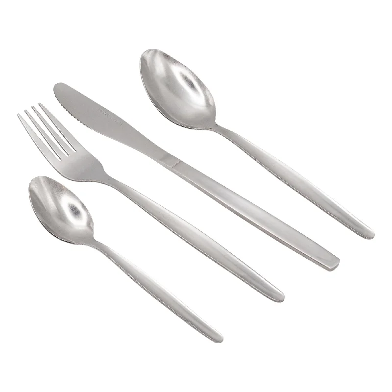 Cute kids’ melamine plates-24pc Economy Stainless Steel Cutlery Set - Pack of Six - By Argon Tableware