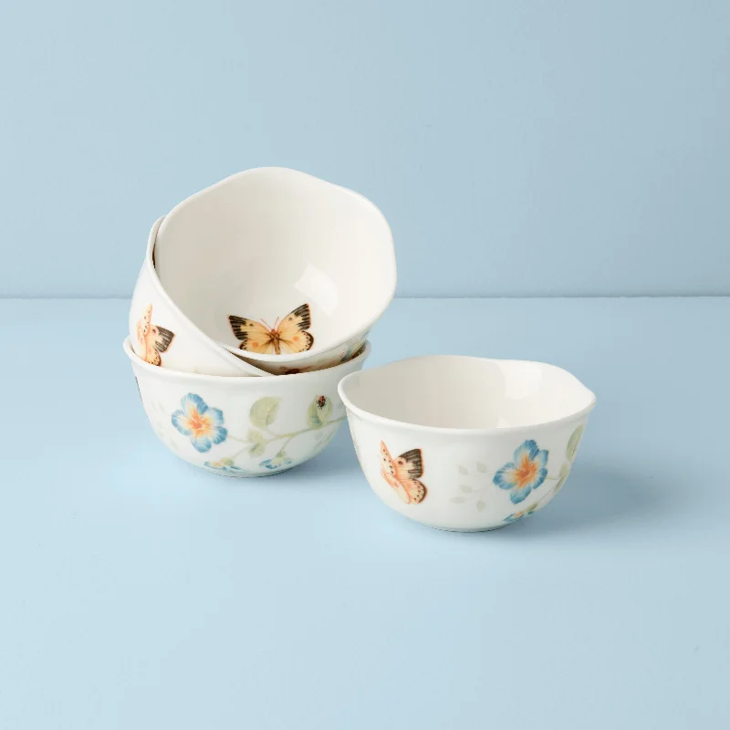 Festive Thanksgiving tableware-Butterfly Meadow 4-Piece Dessert Bowl Set