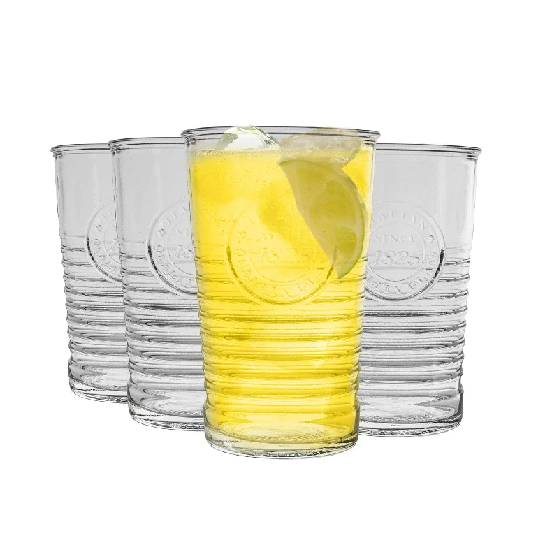 Lightweight silicone camping mugs-325ml Officina 1825 Highball Glasses - Pack of Four