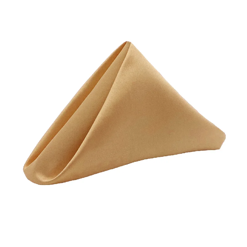 Sleek ceramic dinner plates-Gold Satin Napkin