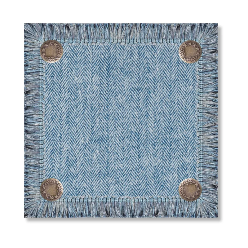 Outdoor acrylic picnic plates-12.5" Fray Denim Square Paper Charger (24 Count) - Fray USA