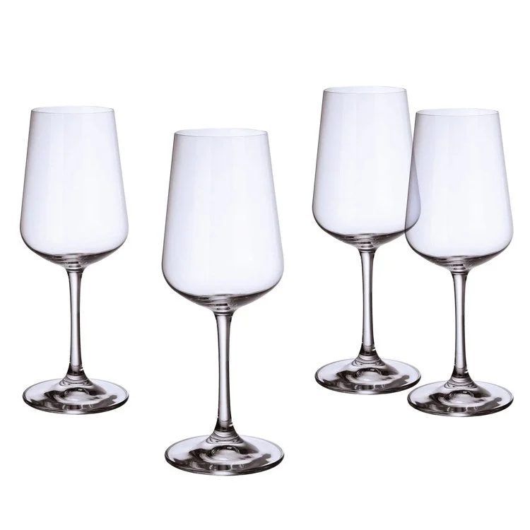 Thermal stainless steel mugs-Ovid White Wine Glasses Set of 4