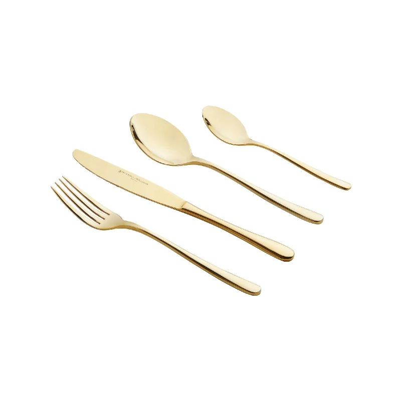 Minimalist pottery dinner sets-Maxwell & Williams Leveson 24 Piece Cutlery Set Champagne