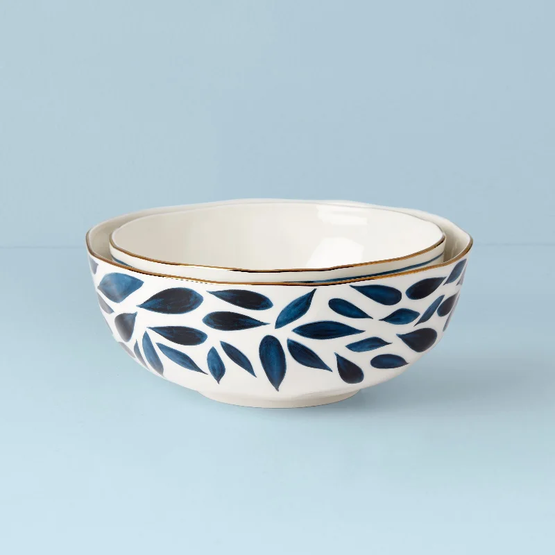 Festive Thanksgiving tableware-Blue Bay 2-Piece Nesting Bowl Set