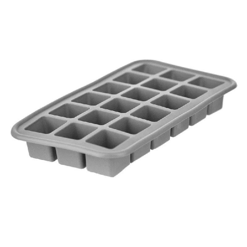 Classic blue soup spoons-Silicone Ice Tray Grey Set/2 19x10cm