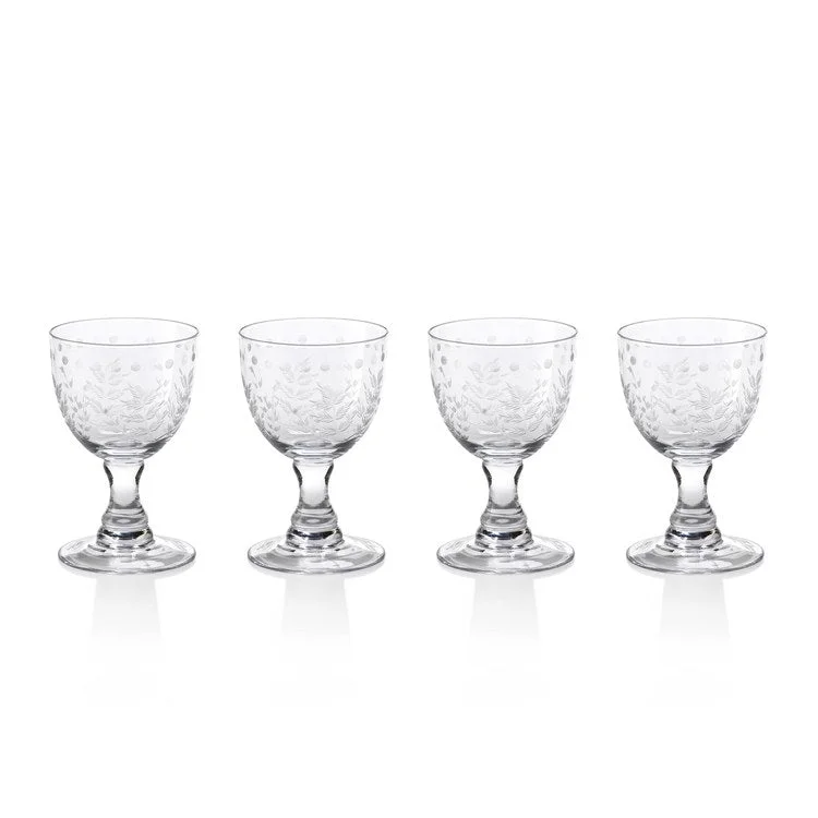 Patia 5.5" Tall White Wine Glasses Set of 4