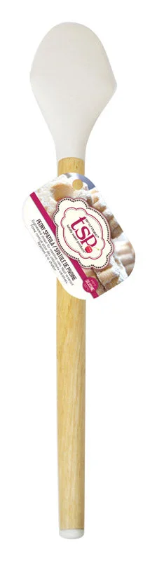 Rustic stainless steel spoons-Architec TSP 14 in. L White Silicone/Wood Icing Spatula Peony (Pack of 12)