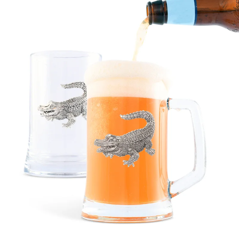 Leak-proof kids’ tumblers-Alligator Beer Mugs - Set of 2