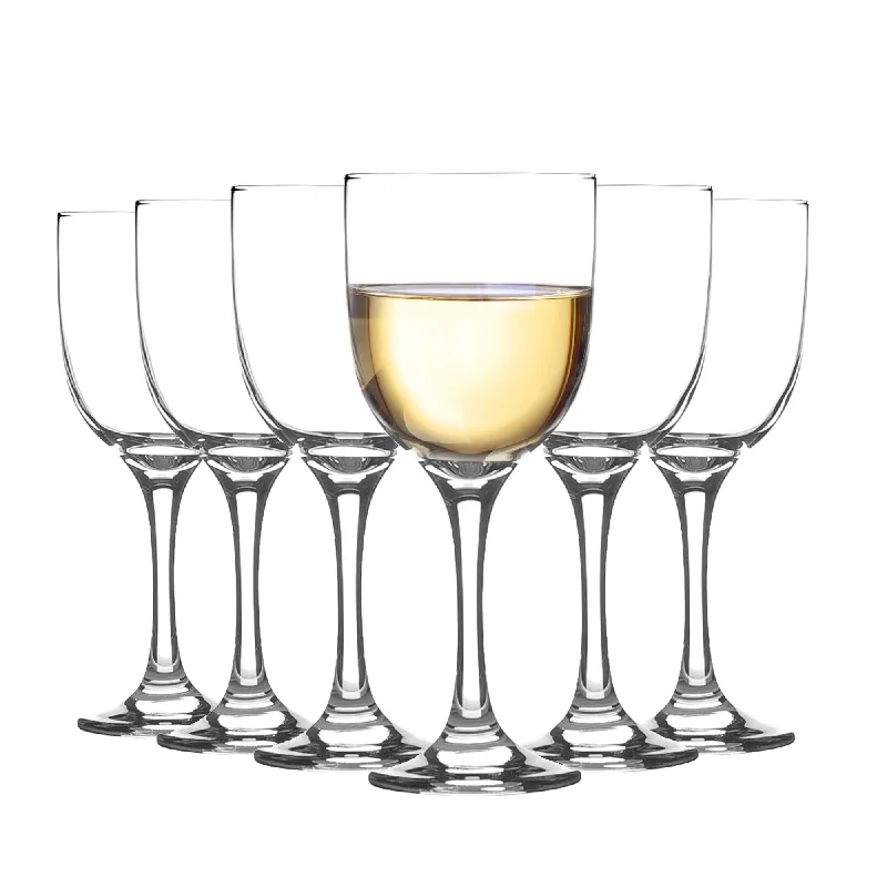 Insulated toddler tumblers-290ml Tokyo White Wine Glasses - Pack of Six - By LAV