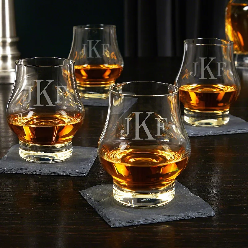 Dishwasher-safe porcelain tumblers-Custom Official Kentucky Bourbon Whiskey Tasting Glasses, Set of 4