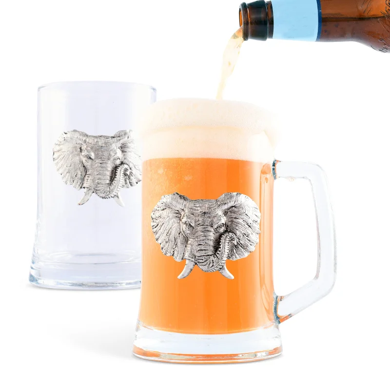 Insulated baby sippy cups-Elephant Beer Mugs - Set of 2