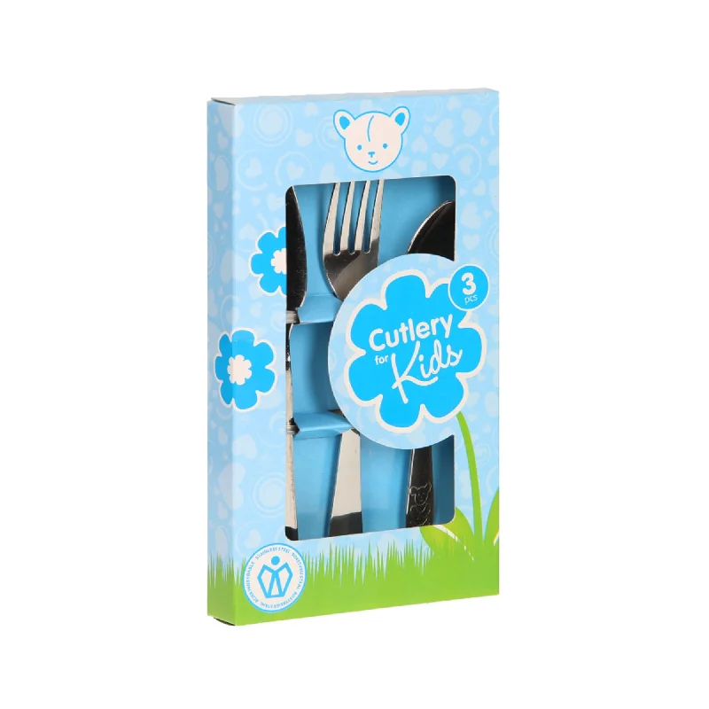 Cute kids’ melamine plates-Kitchen Life Kids Cutlery Set Blue