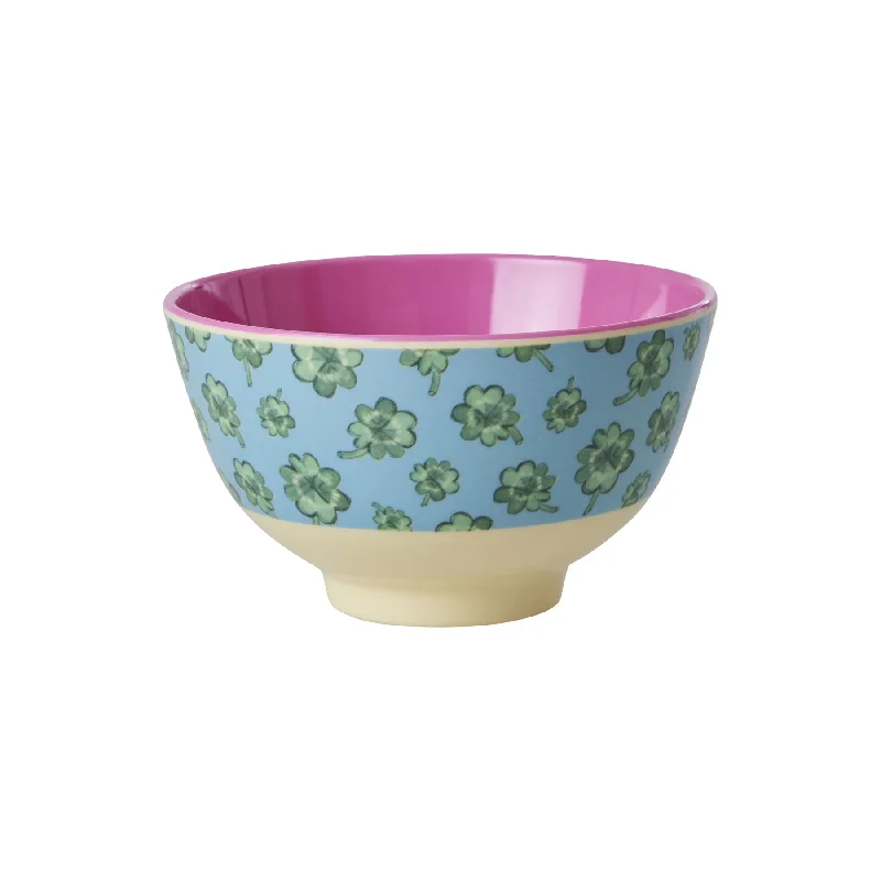 Stackable stoneware side plates-Rice DK Melamine Bowl with Good Luck Print - Small - 300ml