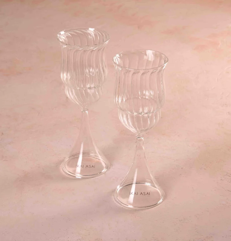 Stylish silver drinking mugs-PEACOCK WINE GLASSES