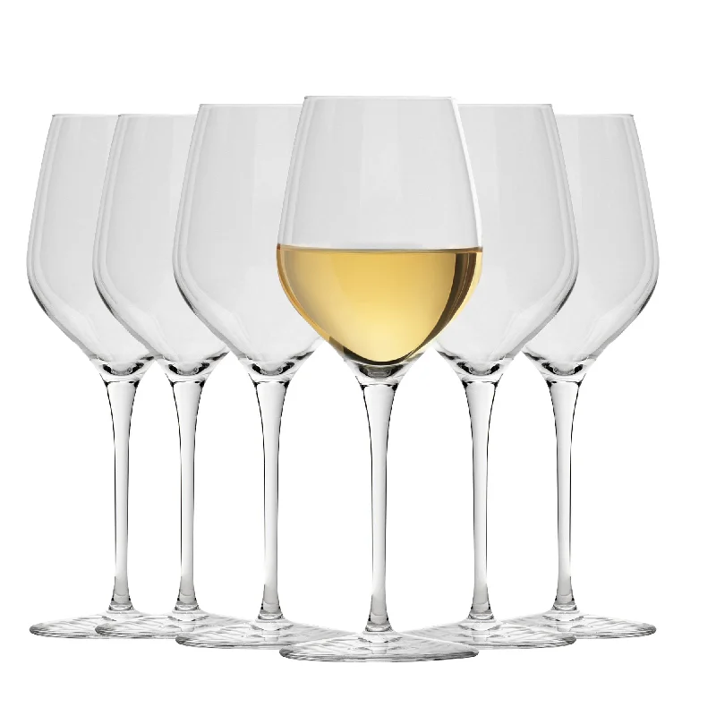 Stackable acrylic drinking cups-305ml Inalto Tre Sensi White Wine Glasses - Pack of Six - By Bormioli Rocco