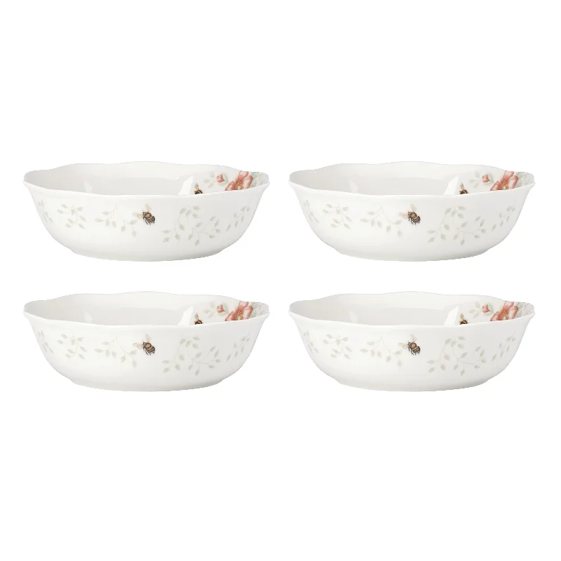 Durable stainless steel knives-Butterfly Meadow Soup Bowls, Set Of 4