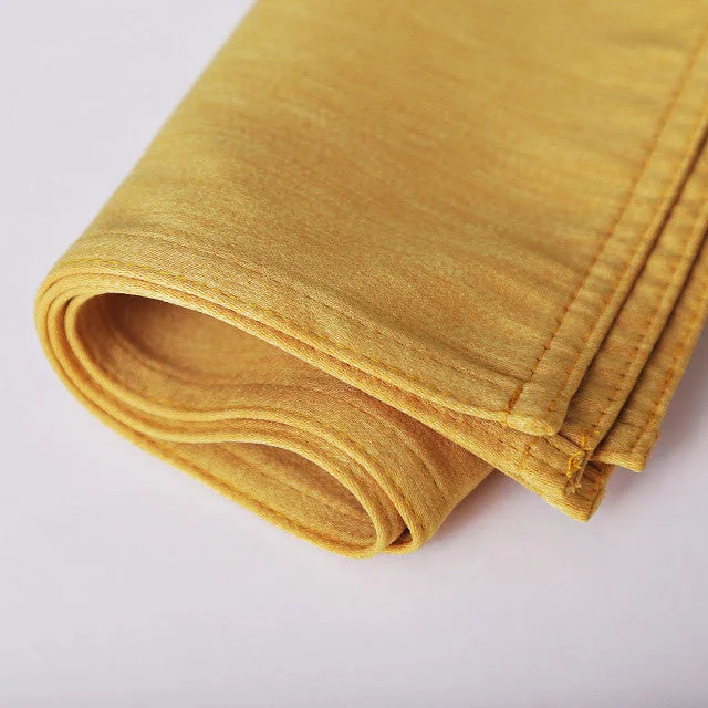 Rustic bamboo serving platters-Sunflower Fields Cloth Napkin