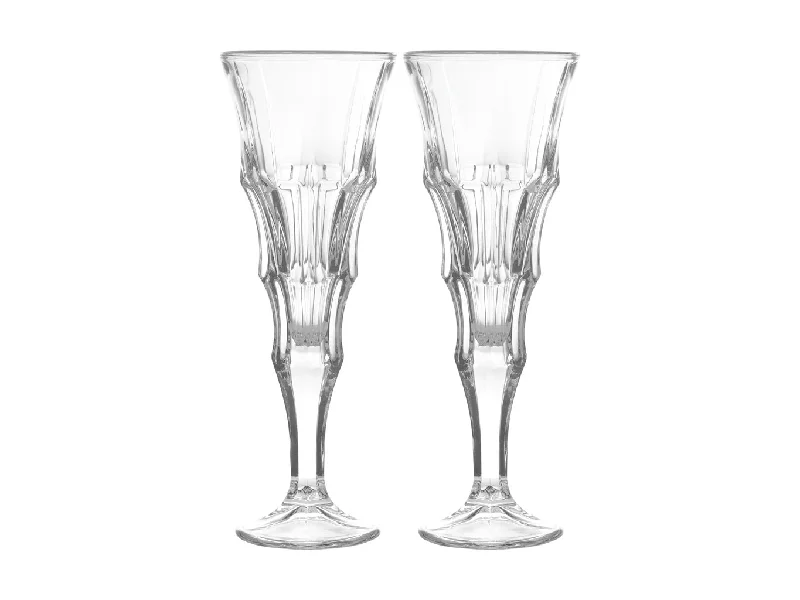 Non-toxic plastic water cups-Maxwell & Williams Cocktail & Co Mixologist Champagne Flute 180ML Set of 2 Linear Gift Boxe