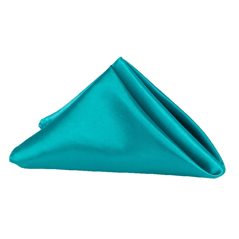 Festive Thanksgiving tableware-Satin Napkin 20"x20" - Dark Turquoise