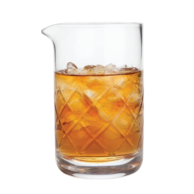 Shatter-resistant glass tumblers-Professional Crystal Mixing Glass