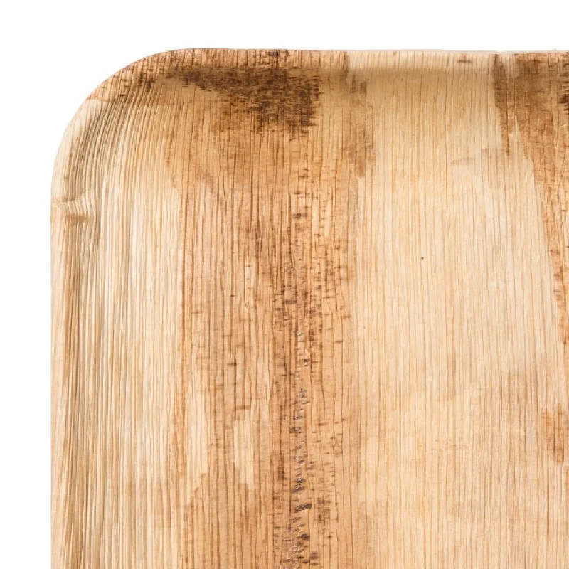 Rustic wooden baking dishes-7" Square Palm Leaf Eco Friendly Disposable Appetizer/Salad Plates