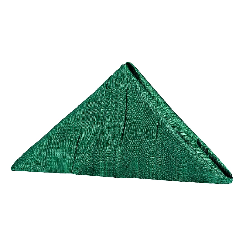 Elegant gold-plated forks-Accordion Crinkle Taffeta Napkin 20"x20" - Emerald Green