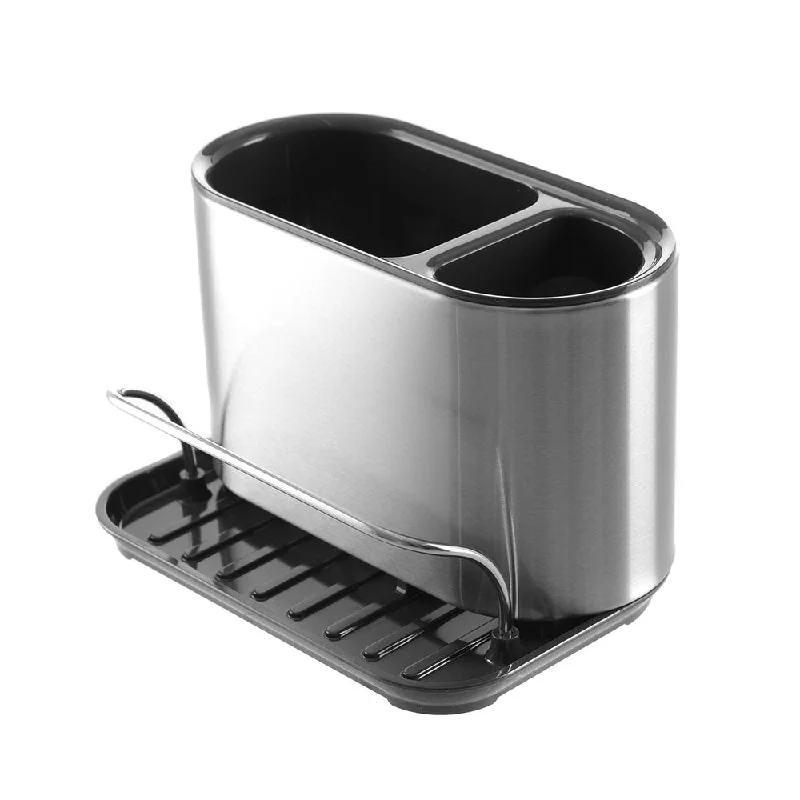 Heavy-duty melamine spoons-Stainless Steel Utensil Holder with Bracket 18x13x12cm