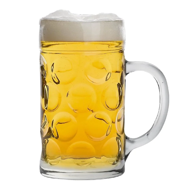 Retro glass teacups-2 Pints German Stein Beer Glass - By Rink Drink