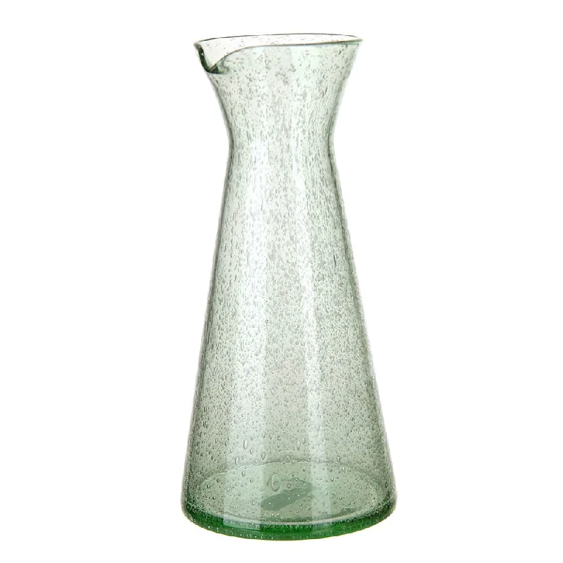 Quirky quote dinner plates-Glass Carafe Bubble Green 985ml