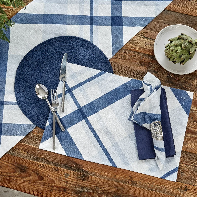 Eco-friendly wooden ladles-Loxley Plaid Napkin - Set of 4 Park Designs