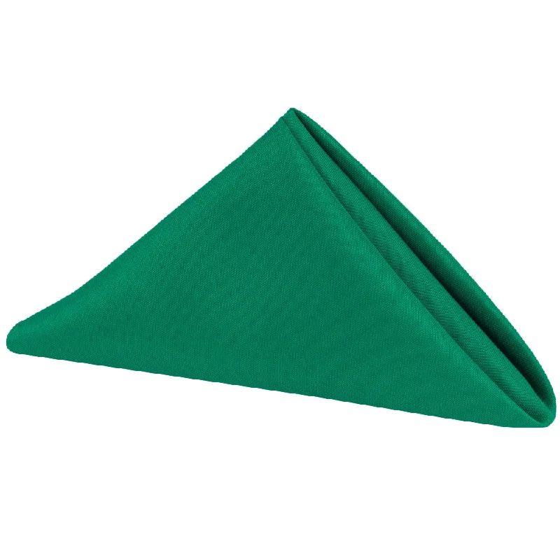 Lightweight acrylic bowls-Polyester Napkin 20"x20" - Emerald Green