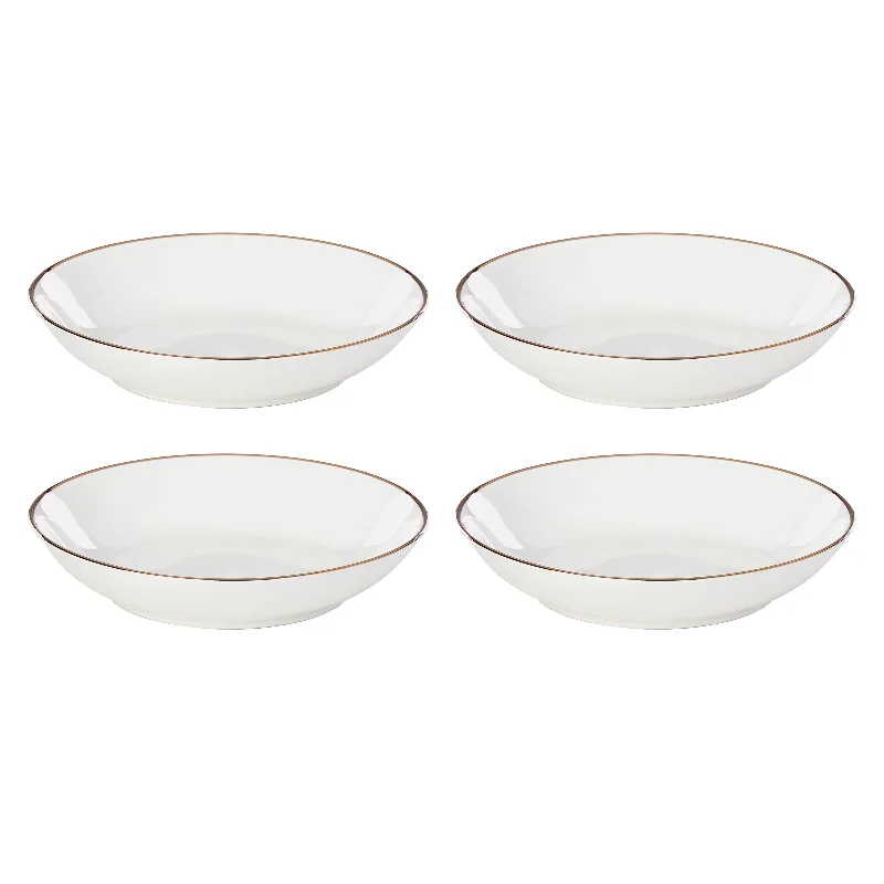 Floral porcelain dinner bowls-Trianna Pasta Bowls, Set of 4