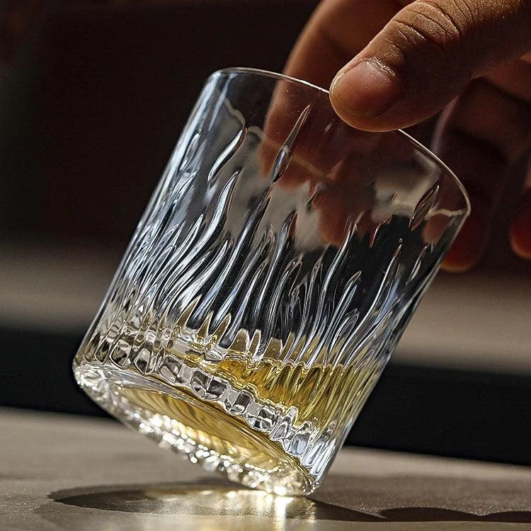 Sleek stainless steel tumblers-Ice Burg Shaped Whiskey Glasses