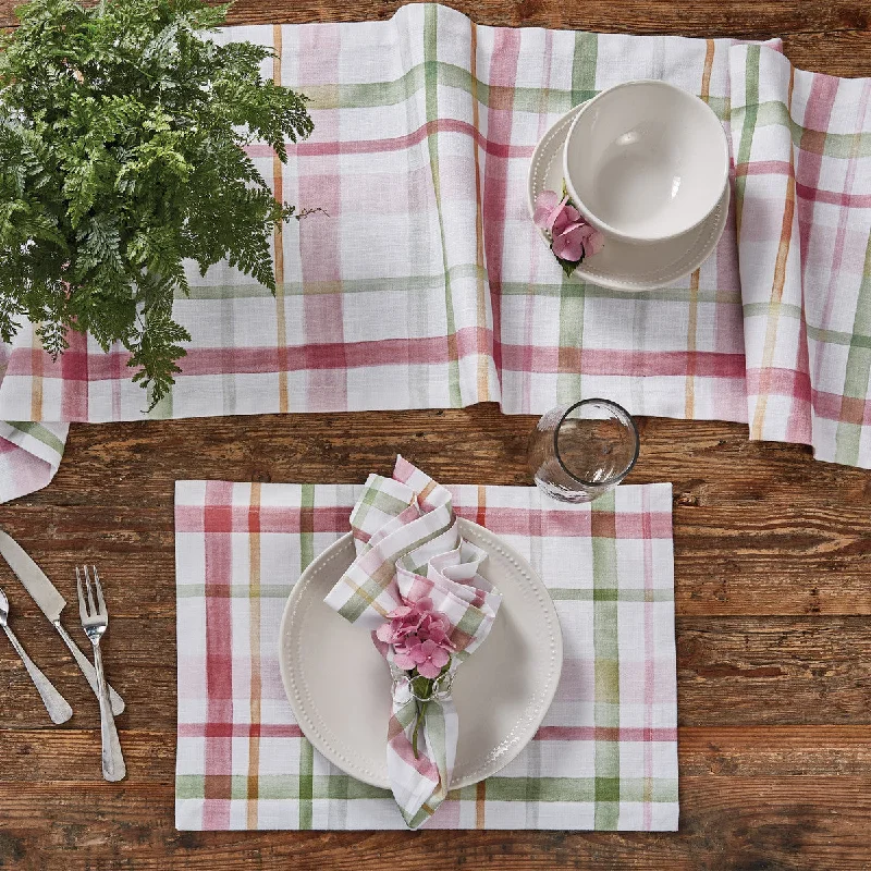 Durable stainless steel knives-Bella Watercolor Plaid Napkin - Set of 4 Park Designs