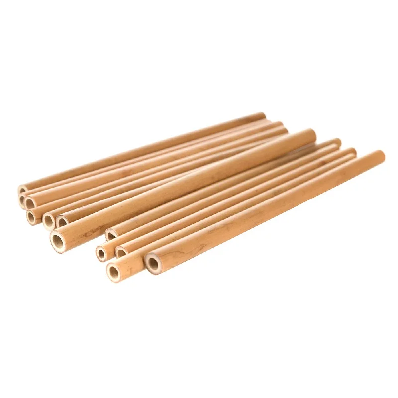 Microwave-safe ceramic dishes-Bamboo Reuseable Straws Pack/12