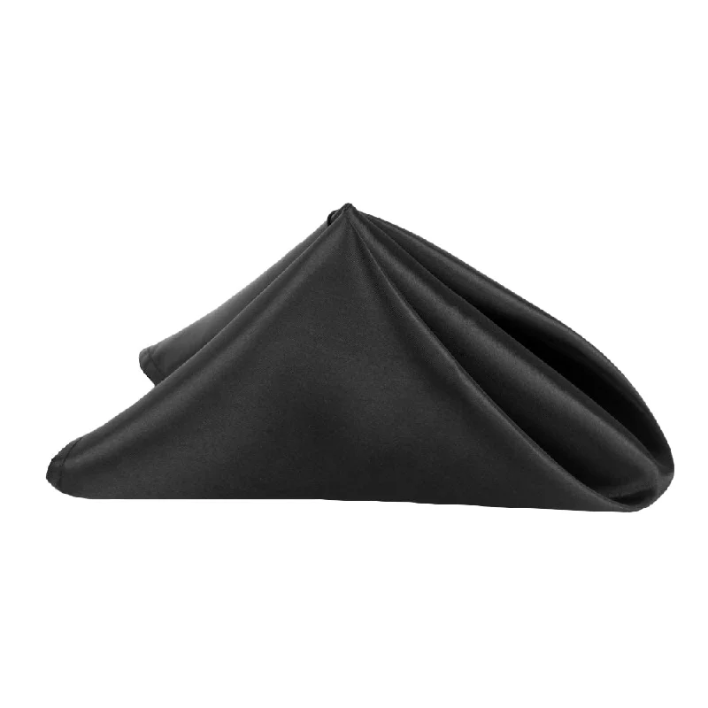 Heavy-duty melamine spoons-Satin Napkin 20"x20" - Black