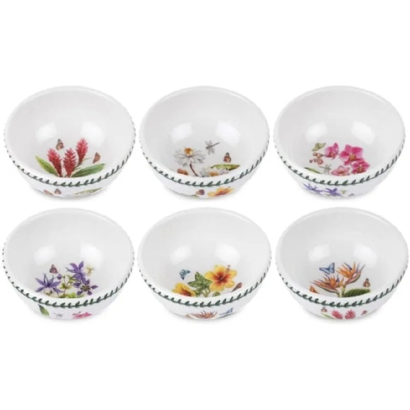 Luxury silver soup tureens-Portmeirion Exotic Botanic Garden Individual Fruit Salad Bowl Set of 6 - 5.5 inch