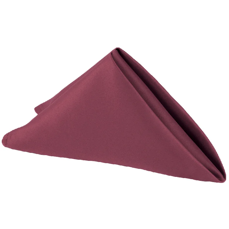 Lightweight wooden forks-Lamour Satin Napkin 20"x20" - Burgundy