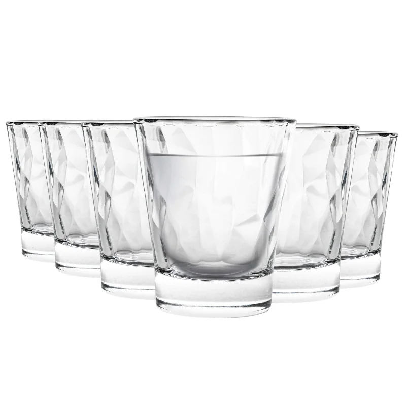 Stackable acrylic drinking cups-80ml Diamond Shot Glasses - Pack of Six