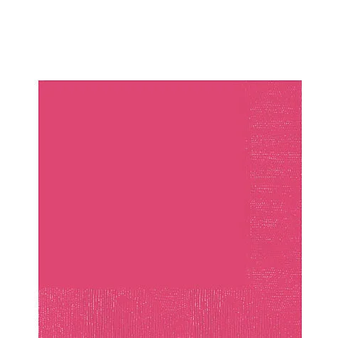 Lightweight bamboo platters-Bright Pink Lunch Napkins | 40ct