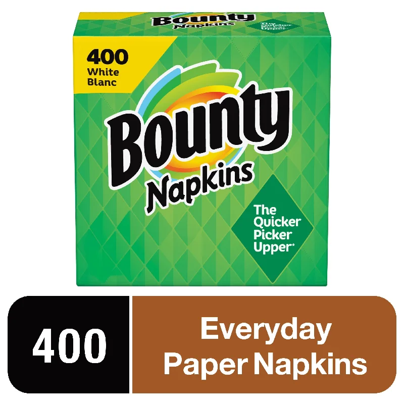 Portable melamine picnic sets-Bounty Paper Napkins, White, 400 Count