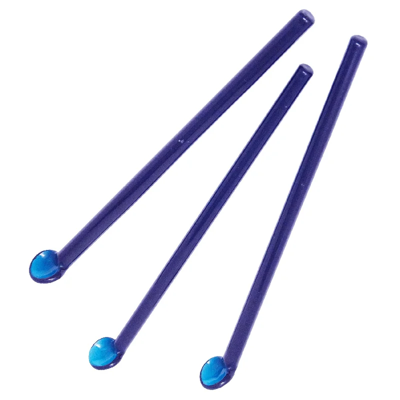 Shatter-resistant glass plates-Cobalt Blue Stir Stick Spoons