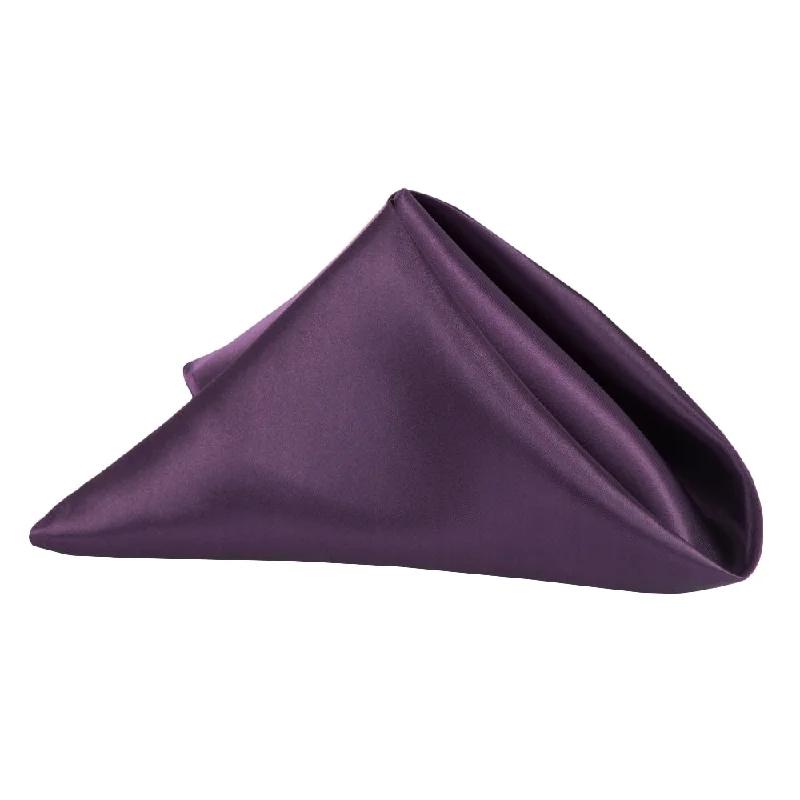 Dishwasher-safe acrylic bowls-Satin Napkin 20"x20" - Eggplant/Plum