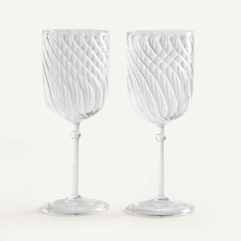 Transparent plastic party cups-CHIARA ONDA RED WINE GLASSES