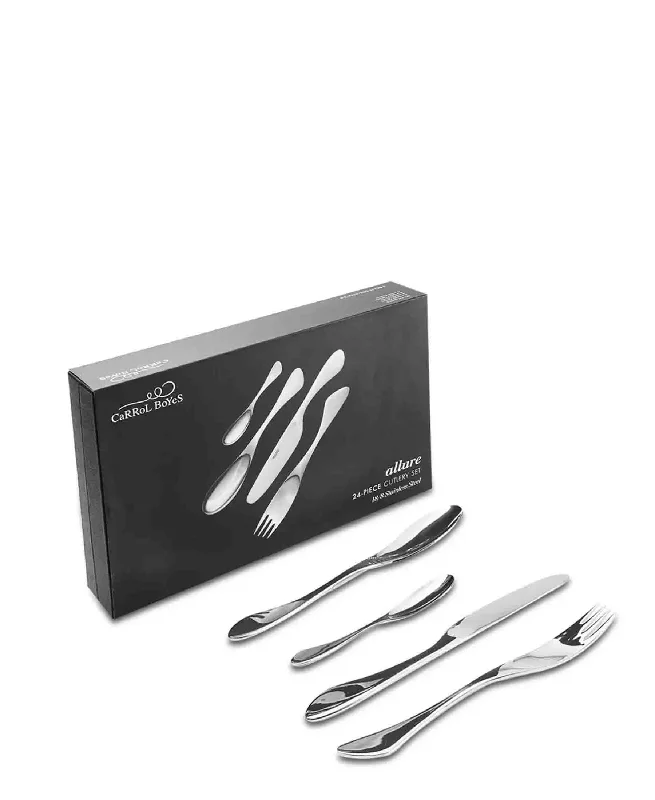 Cute kids’ melamine plates-Carrol Boyes 24 Piece Sketchbook Cutlery Set - Silver