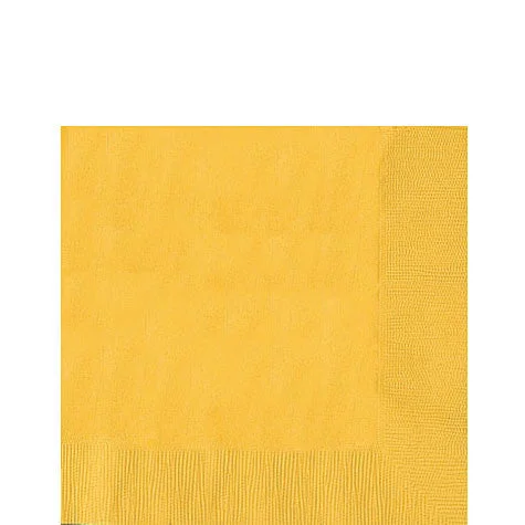 Minimalist pottery dinner sets-Yellow Sunshine Lunch Napkins | 40ct